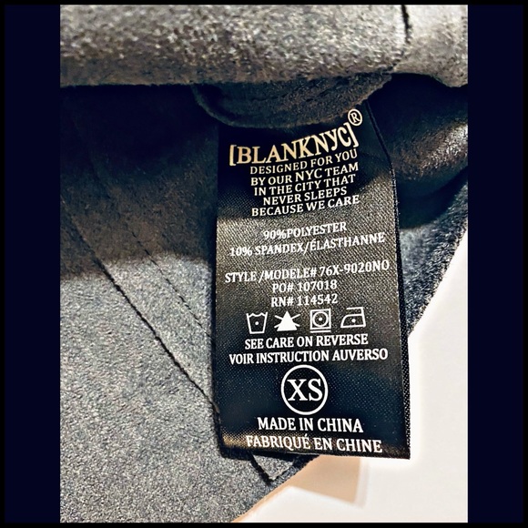 NWT Blank NYC Vegan Suede Drape Front Jacket XS - Picture 11 of 14